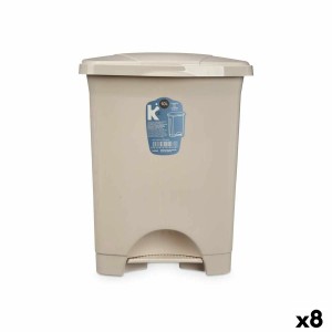 Papierkorb mit Pedal 6214-B 6214-B Beige Kunststoff 10 L (8 Stück)