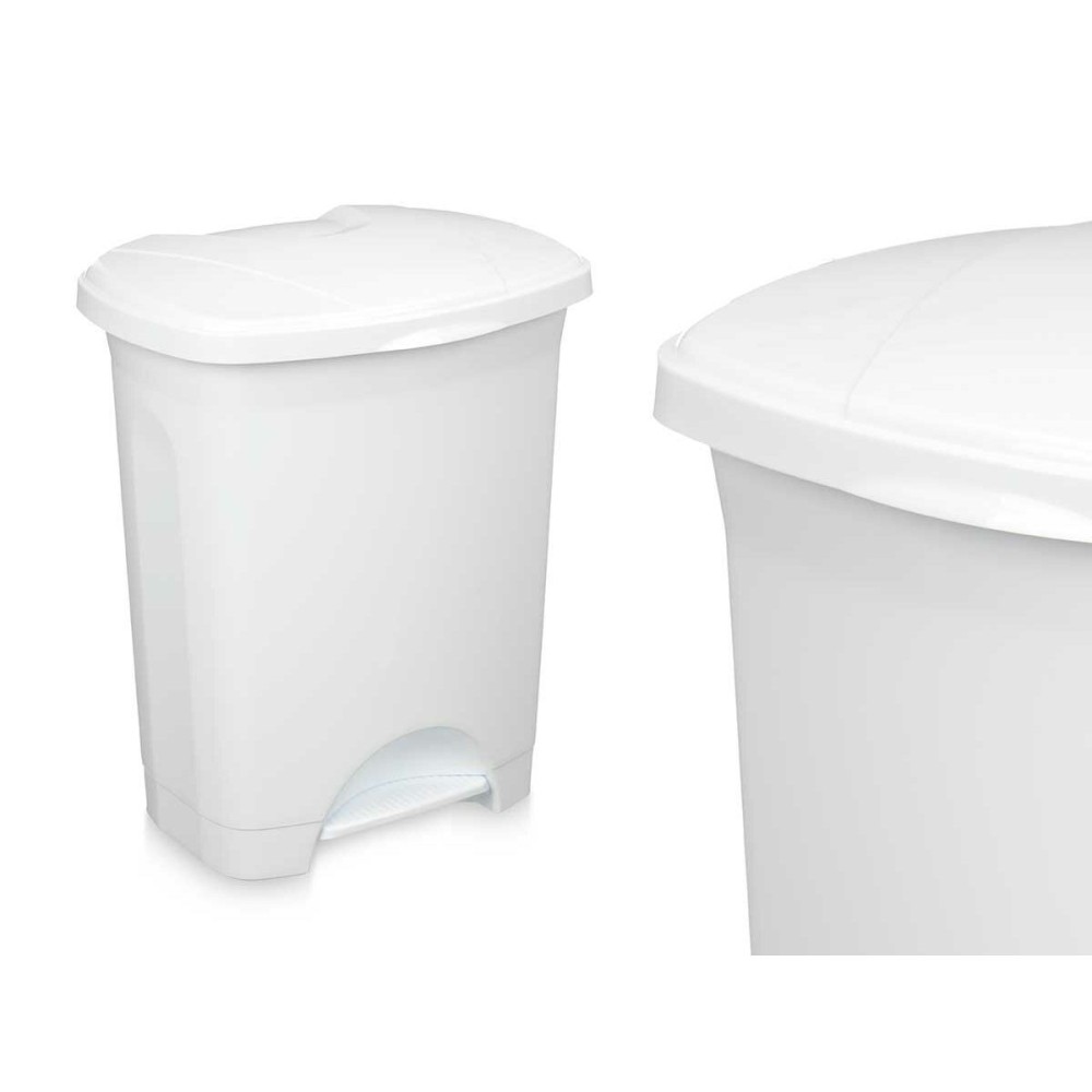 Papierkorb mit Pedal 6238-W 6238-W Weiß Kunststoff 30 L (4 Stück)