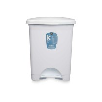 Poubelle à pédale 6238-W 6238-W Blanc Plastique 30 L (4 Unités)