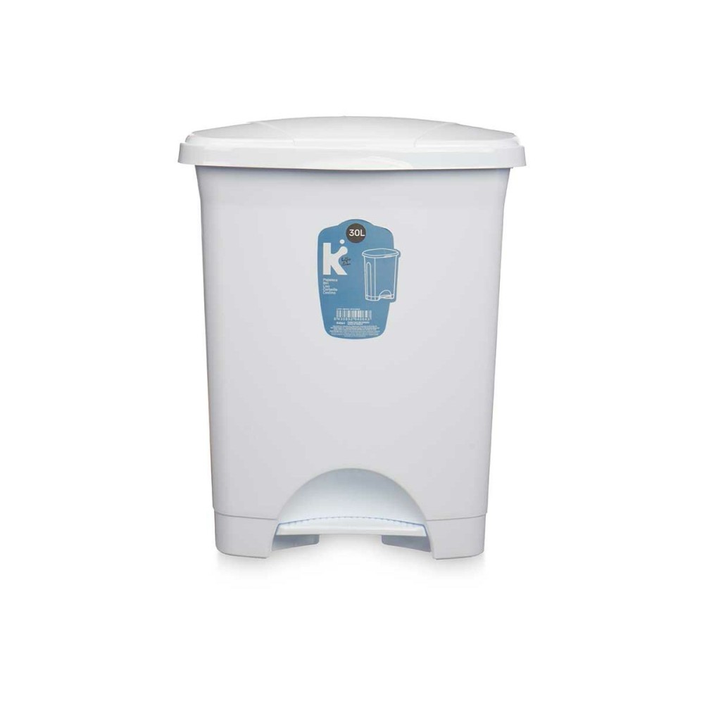 Papierkorb mit Pedal 6238-W 6238-W Weiß Kunststoff 30 L (4 Stück)