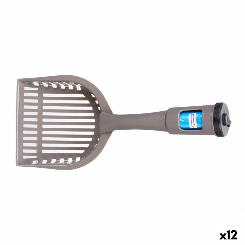 Dustpan Mascow 324 324 Anthracite Plastic 28 x 7 x 12,5 cm Pets Bag Dispenser (12 Units)