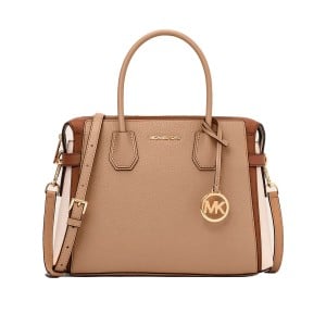 Damen Handtasche Michael Kors MERCER CAMEL MULTI Braun 30 x 23 x 10 cm