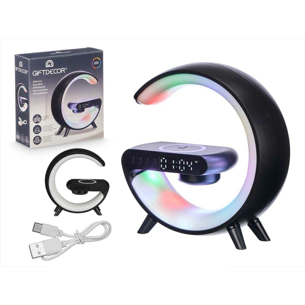 Digitale Desktop-Uhr Gift Decor HD24022901B HD24022901B Schwarz