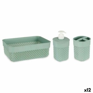 Badezimmer Set Berilo PP-107-3 PP-107-3 grün Kunststoff 16,5 x 9 x 22,8 cm (12 Stück)