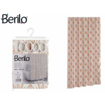 Shower Curtain Berilo 89571 SC-MIX-008S Art Nouveau White Bronze Plastic 180 x 180 x 0,008 cm (12 Units)