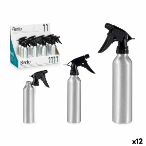 Auffüllbare Sprühflasche Berilo 37581 37581 Schwarz Silberfarben Aluminium Polypropylen 300 ml (12 Stück)