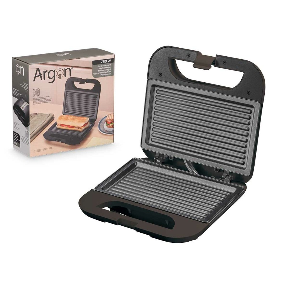 Sandwich Maker Argon K-901B/G K-901B/G Black Steel 750 W