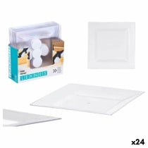 Geschirr-Set Leknes CK80668-2-T CK80668-2-T Durchsichtig polystyrol Kunststoff 20,3 x 1,5 x 20,3 cm (24 Stück)