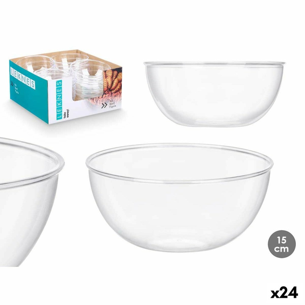 Schalenset Leknes CK80678 CK80678 Durchsichtig Kunststoff 700 ml 15,2 x 7 x 15,2 cm (24 Stück)