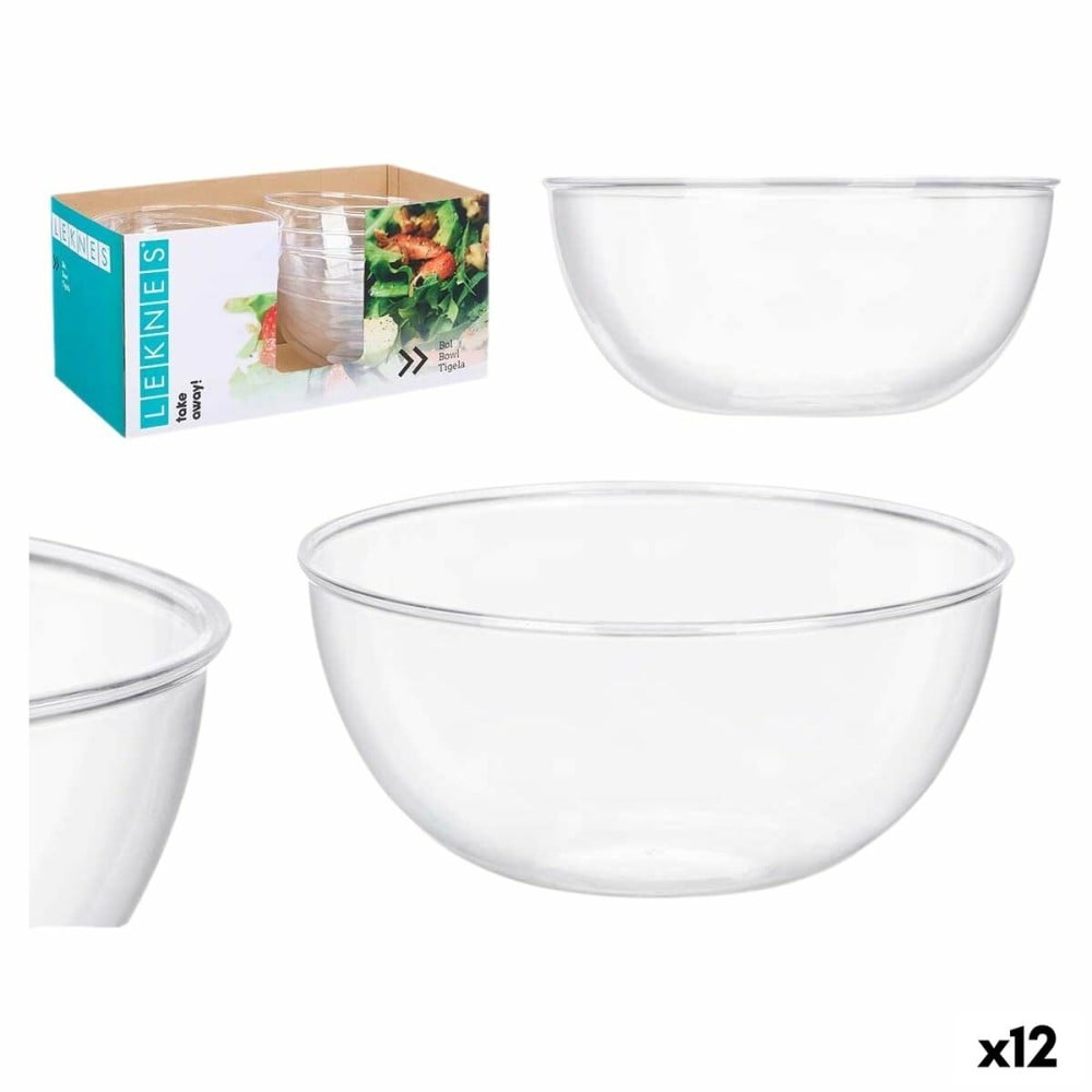 Geschirr-Set Leknes CK80678-1 CK80678-1 Durchsichtig Kunststoff 3,5 L 25,5 x 12,5 x 25,5 cm (12 Stück)