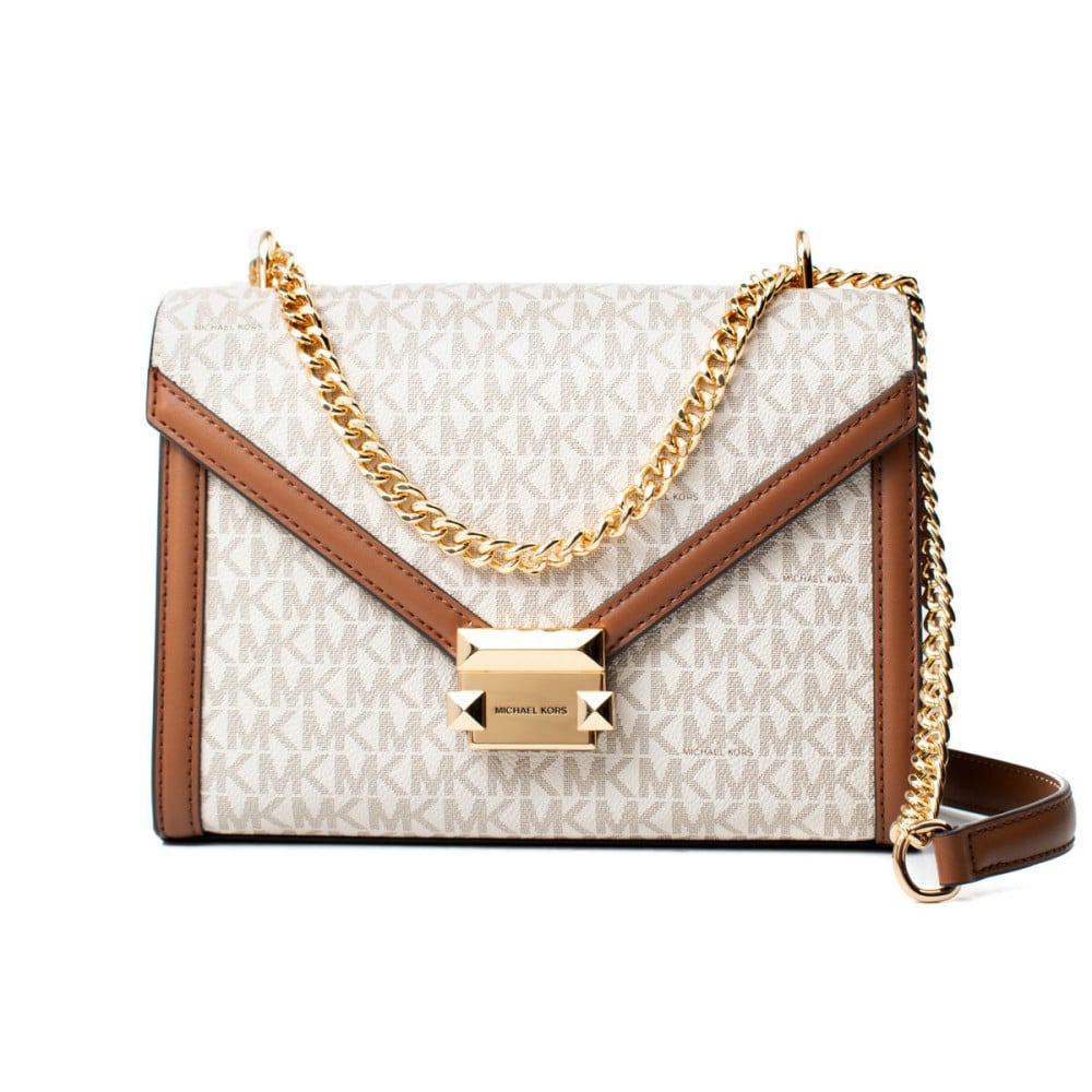 Sac à Bandoulière Michael Kors Whitney Beige 24 x 18 x 8 cm