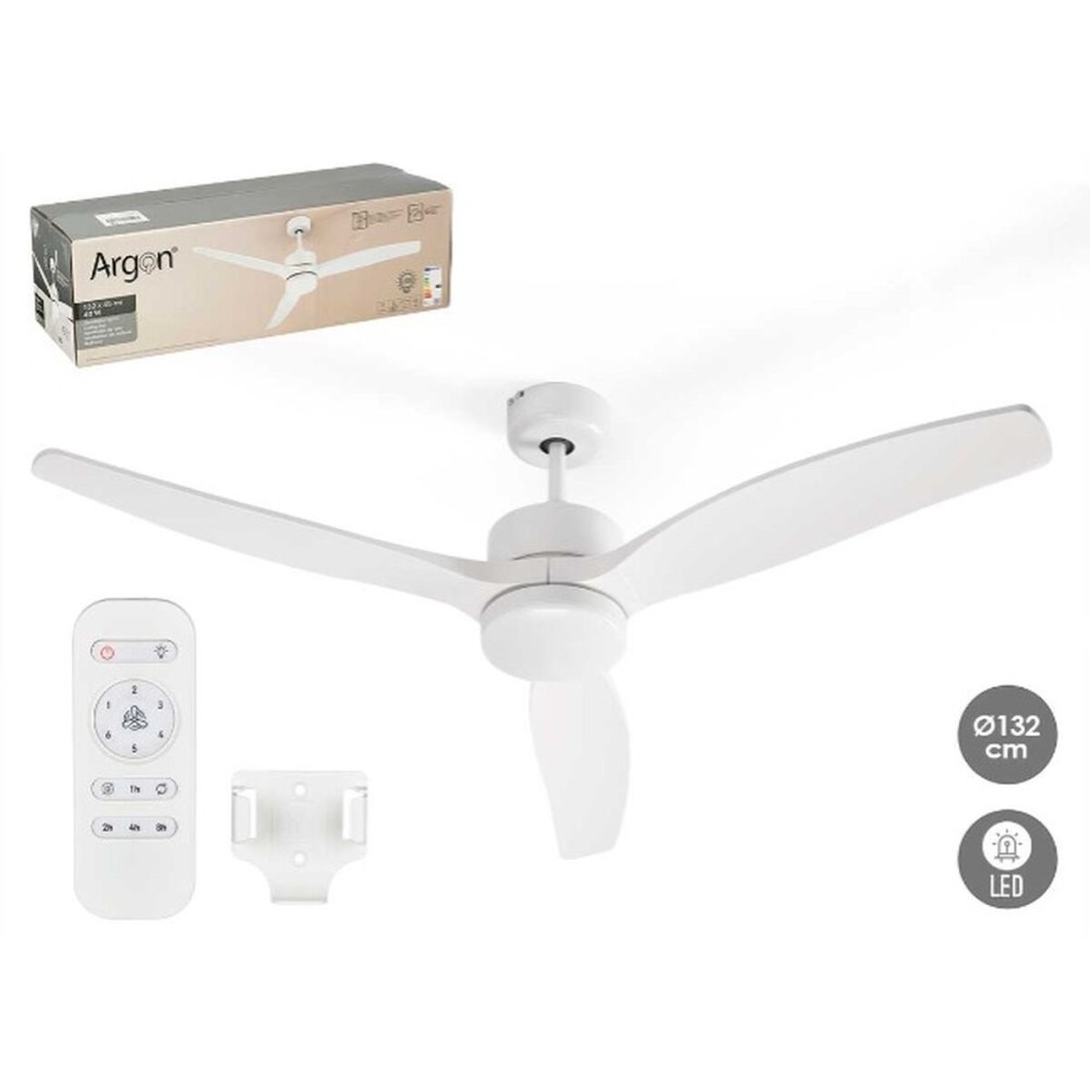 Deckenventilator mit Lampe Argon W-FC5288-3C1L WH W-FC5288-3C1L WH Weiß 40 W Ø 132 cm