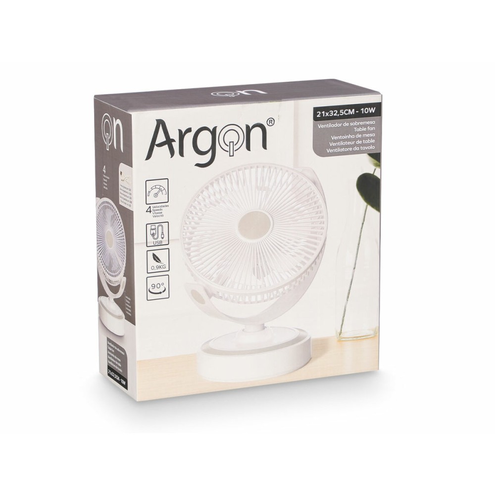 Tischventilator Argon 5080 5080 Weiß 10 W 21 x 28 x 32,5 cm
