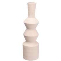 Vase Gift Decor 20028-WH 20028-WH White Ceramic Geometric 15 x 60 x 15 cm