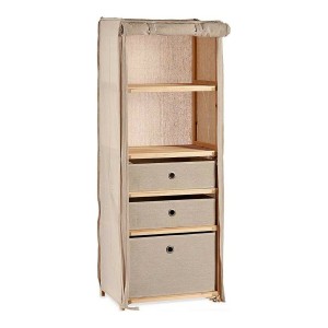 Shelves Kipit MH10228CF-2 MH10228CF-2 Brown Beige Wood Cloth 28 x 113 x 42 cm
