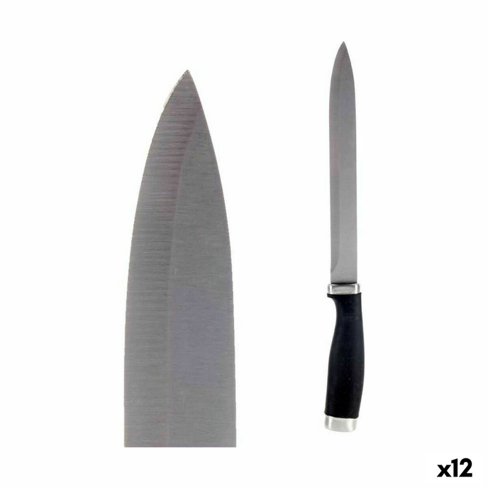 Küchenmesser Kinvara KT11-5603-03 Schwarz Silberfarben Edelstahl Kunststoff 3,5 x 33 x 2 cm (12 Stück)