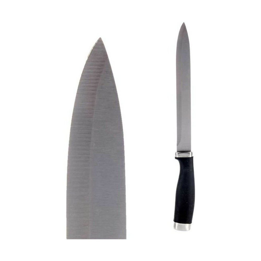 Couteau de cuisine Kinvara KT11-5603-03 Noir Argenté Acier inoxydable Plastique 3,5 x 33 x 2 cm (12 Unités)