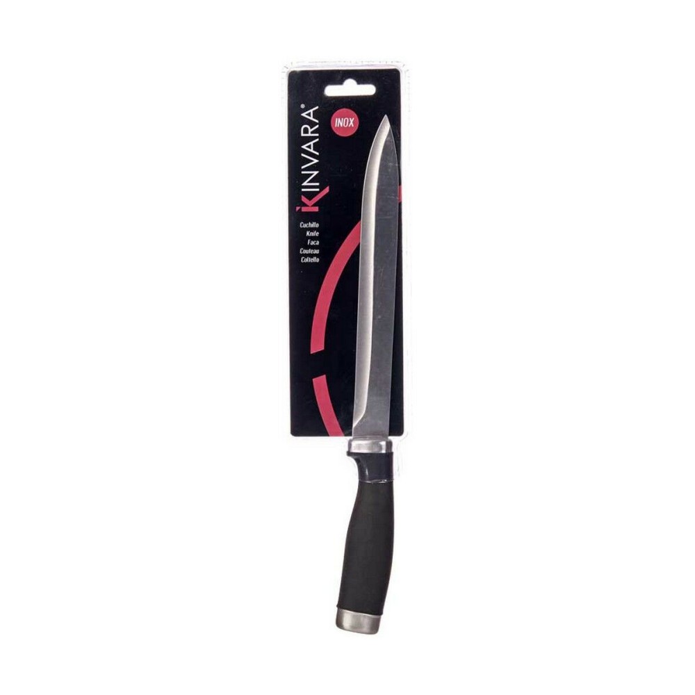 Küchenmesser Kinvara KT11-5603-03 Schwarz Silberfarben Edelstahl Kunststoff 3,5 x 33 x 2 cm (12 Stück)