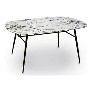 Side table Gift Decor 8170-160X90 8170-160X90 White Black 90 x 76,5 x 160 cm Tempered Glass