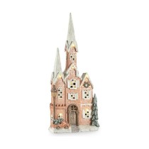 Décorations de Noël Krist+ CC2187107 CC2187107 Blanc Marron Vert Rose Maison Noël 20 x 125 x 55 cm Lumière LED Musique