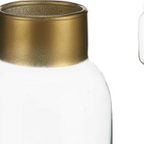 Vase Gift Decor V1224IP-T V1224IP-T Durchsichtig Gold Glas weich 11,5 x 24 x 11,5 cm