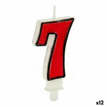 Kerze CL14A0030-7 CL14A0030-7 Geburtstag Weiß Rot (12 Stück)