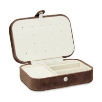 Jewelry box Gift Decor SM20211241 - BROWN SM20211241 - BROWN Brown Velvet 16,2 x 6 x 11,5 cm (12 Units)