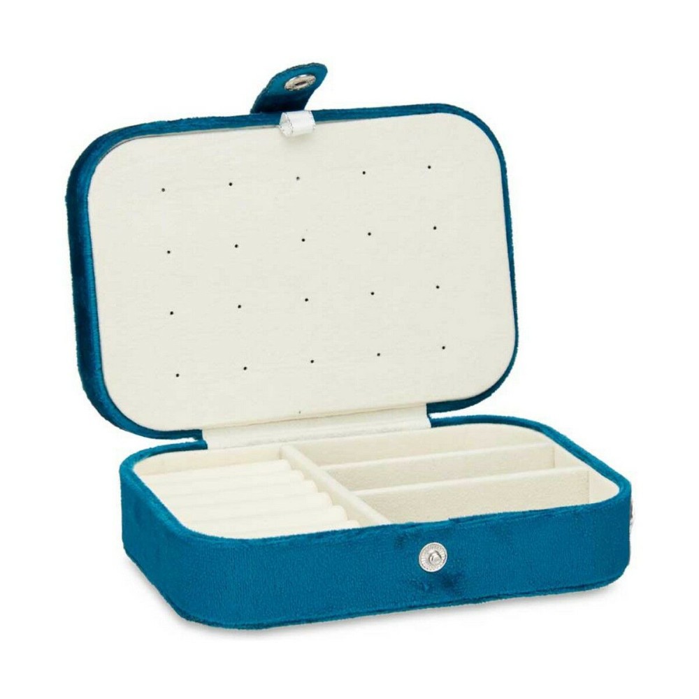 Jewelry box Gift Decor SM20211241 - DARK BL SM20211241 - DARK BL Blue Velvet 16,2 x 6 x 11,5 cm (12 Units)