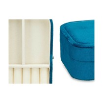 Jewelry box Gift Decor SM20211241 - DARK BL SM20211241 - DARK BL Blue Velvet 16,2 x 6 x 11,5 cm (12 Units)