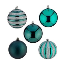 Weihnachtskugeln-Set Krist+ HM20077-043/079 HM20077-043/079 Blau PVC (4 Stück)