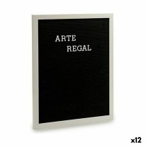 Painting Gift Decor 630001 630001 White Black 2,5 x 50,5 x 40,5 cm Panel 144 Letters (12 Units)
