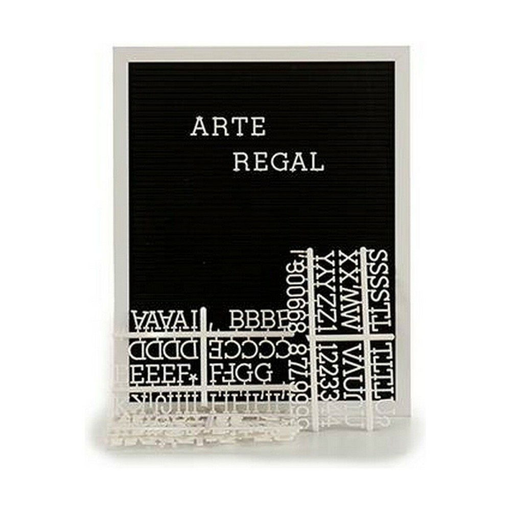 Painting Gift Decor 630001 630001 White Black 2,5 x 50,5 x 40,5 cm Panel 144 Letters (12 Units)