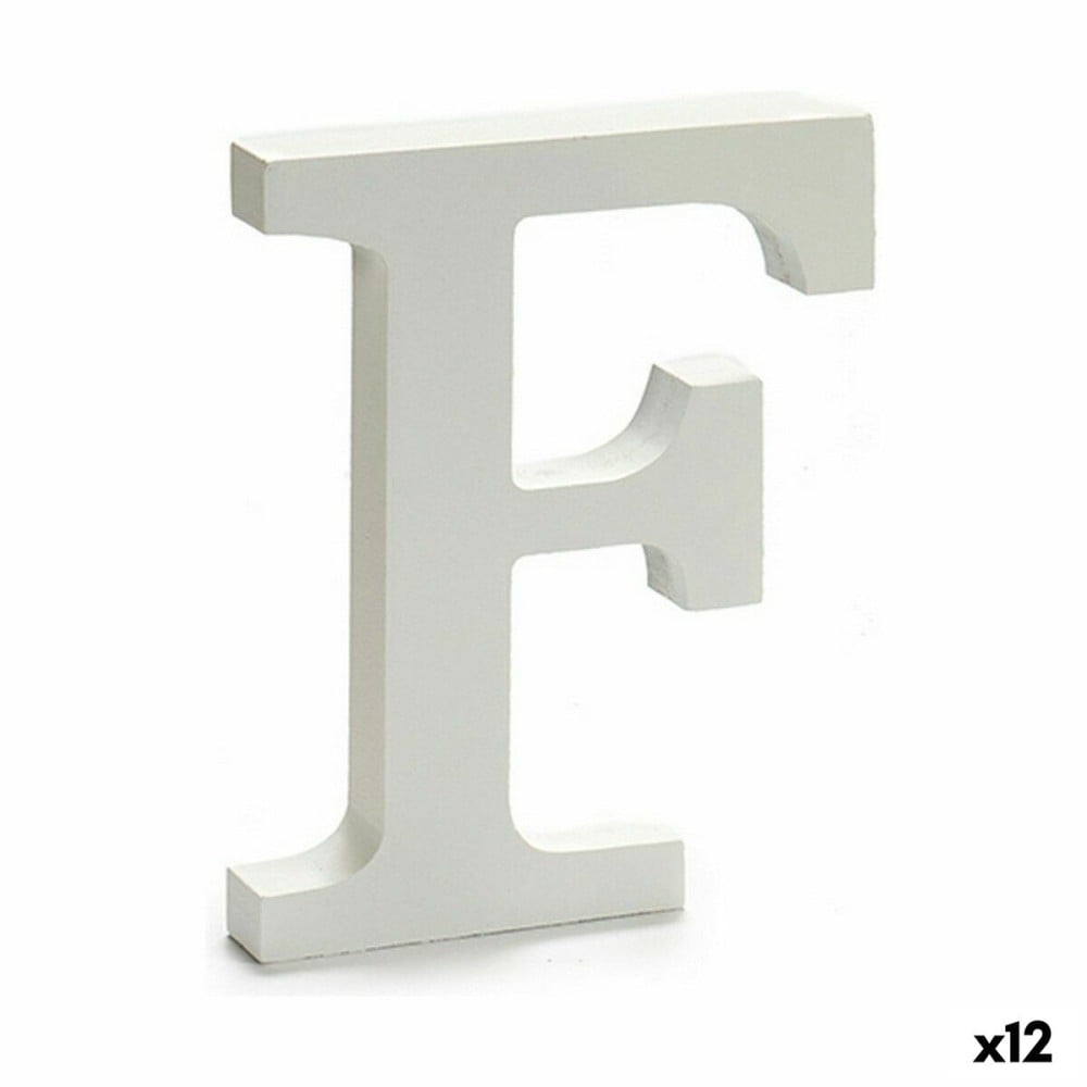Buchstabe Pincello 1711006 F Weiß 1,8 x 21 x 17 cm (12 Stück)