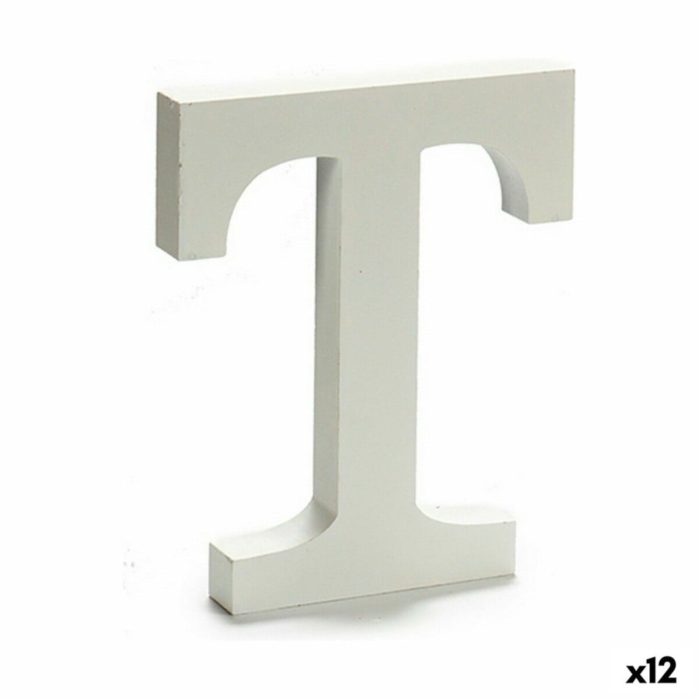 Lettre Pincello 1711020 T Blanc 1,8 x 21 x 17 cm (12 Unités)