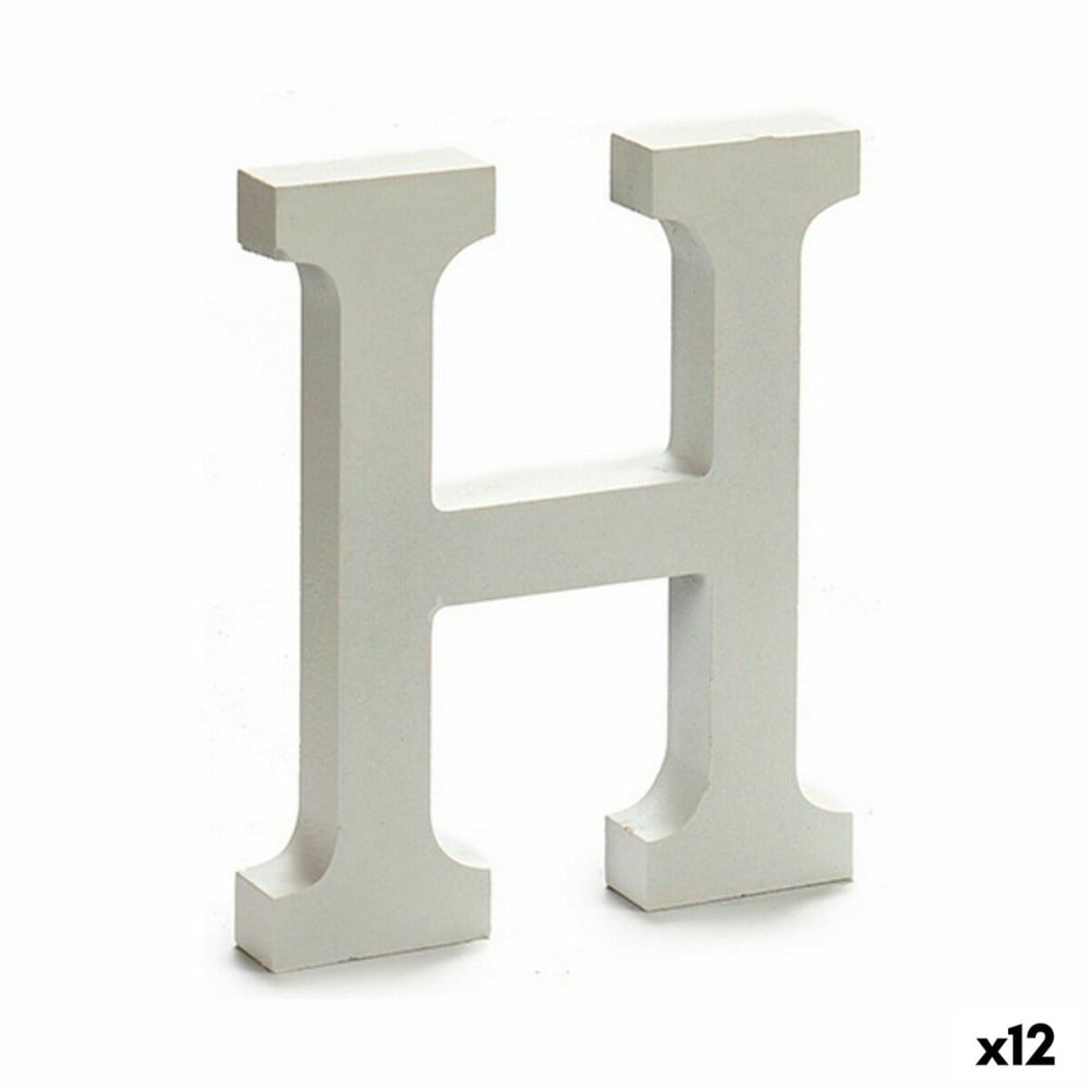Buchstabe Pincello 1711008 H Weiß 1,8 x 21 x 17 cm (12 Stück)