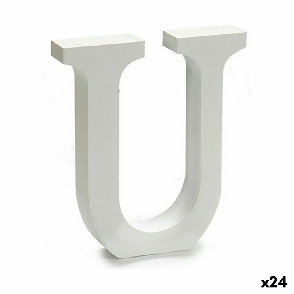 Buchstabe Pincello 1711057 U Weiß 2 x 16 x 14,5 cm (24 Stück)