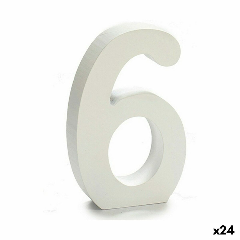 Number Pincello 1711069 6 White 2 x 16 x 14,5 cm (24 Units)