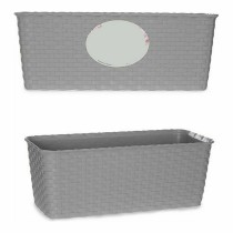 Planter Stefanplast 73660 73660 Grey Plastic 13 x 11 x 29 cm (12 Units)
