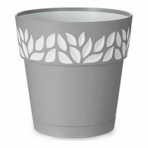 Pot auto-arrosant Stefanplast 94023 94023 Blanc Gris Plastique 15 x 15 x 15 cm (12 Unités)