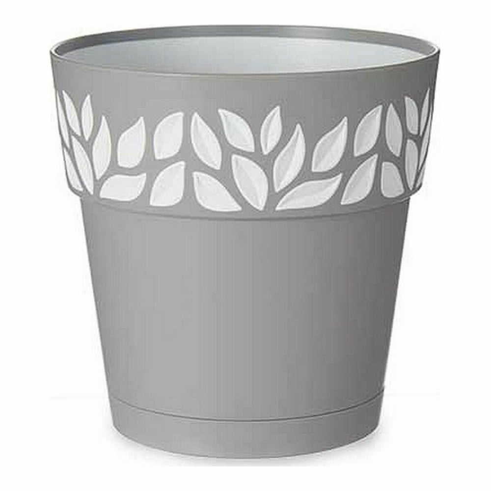 Selbstbewässernder Blumentopf Stefanplast 94023 94023 Weiß Grau Kunststoff 15 x 15 x 15 cm (12 Stück)