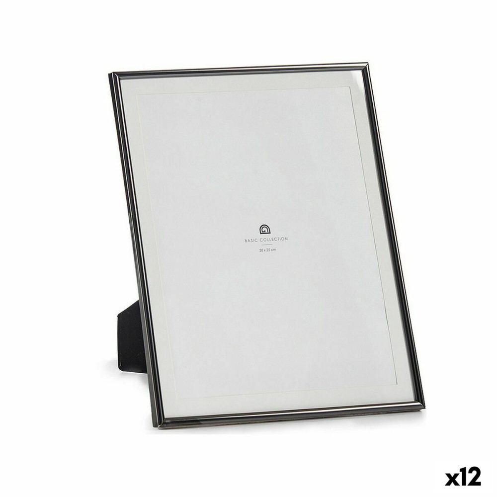 Photo frame Gift Decor MS61001-MAT BLACK MS61001-MAT BLACK Black Crystal Steel (12 Units)