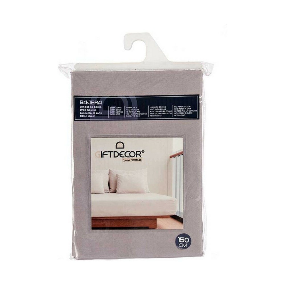 Fitted sheet Gift Decor COL 1-A-150 COL 1-A-150 Anthracite 150 cm (12 Units)