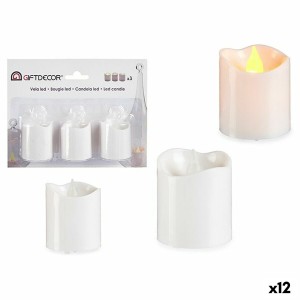 Kerzen-Set Gift Decor LEHB-03B LEHB-03B Weiß 18 x 14 x 4 cm 3,7 x 3,7 x 5 cm (12 Stück)