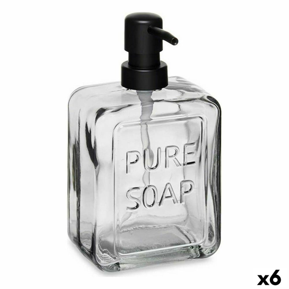 Seifenspender Berilo B5463U-1-362 Pure Soap Schwarz Kristall Kunststoff 570 ml 10 x 18 x 6 cm (6 Stück)