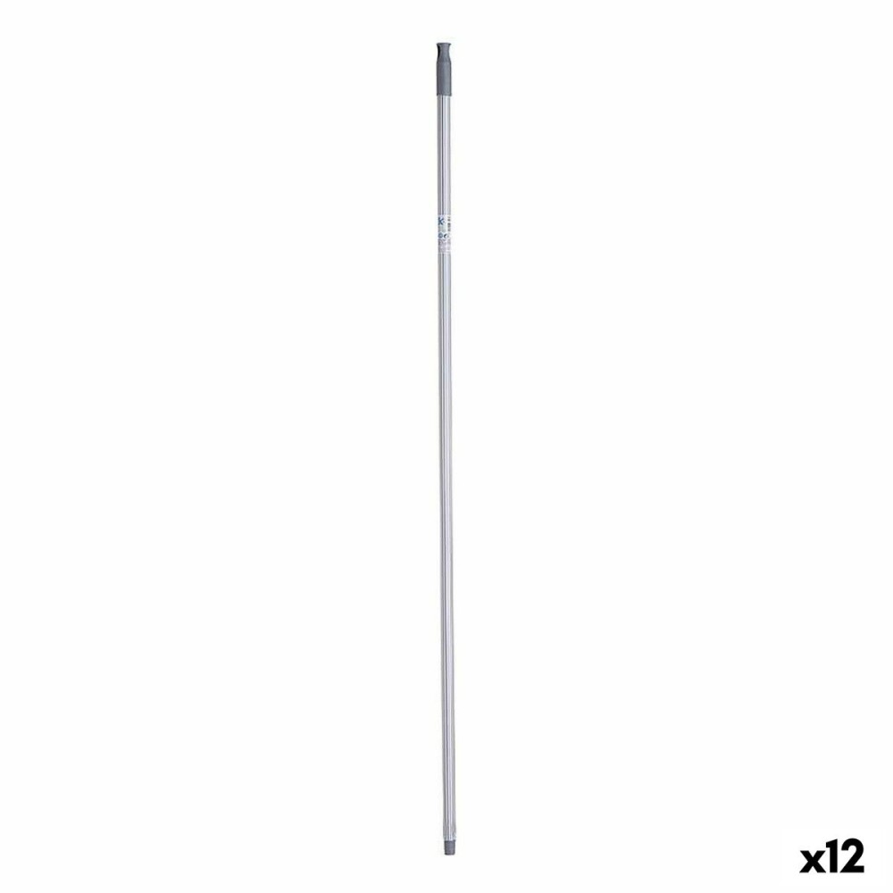 Besenstiel FSRNI13-2 FSRNI13-2 Grau Metall 2,3 x 130 x 2,3 cm Streifen (12 Stück)