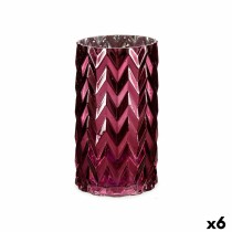 Vase Gift Decor V1220MMS-5 V1220MMS-5 Pink Crystal Ear (of wheat) Engraving 11,3 x 19,5 x 11,3 cm (6 Units)