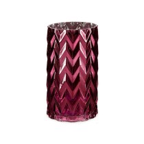Vase Gift Decor V1220MMS-5 V1220MMS-5 Pink Crystal Ear (of wheat) Engraving 11,3 x 19,5 x 11,3 cm (6 Units)