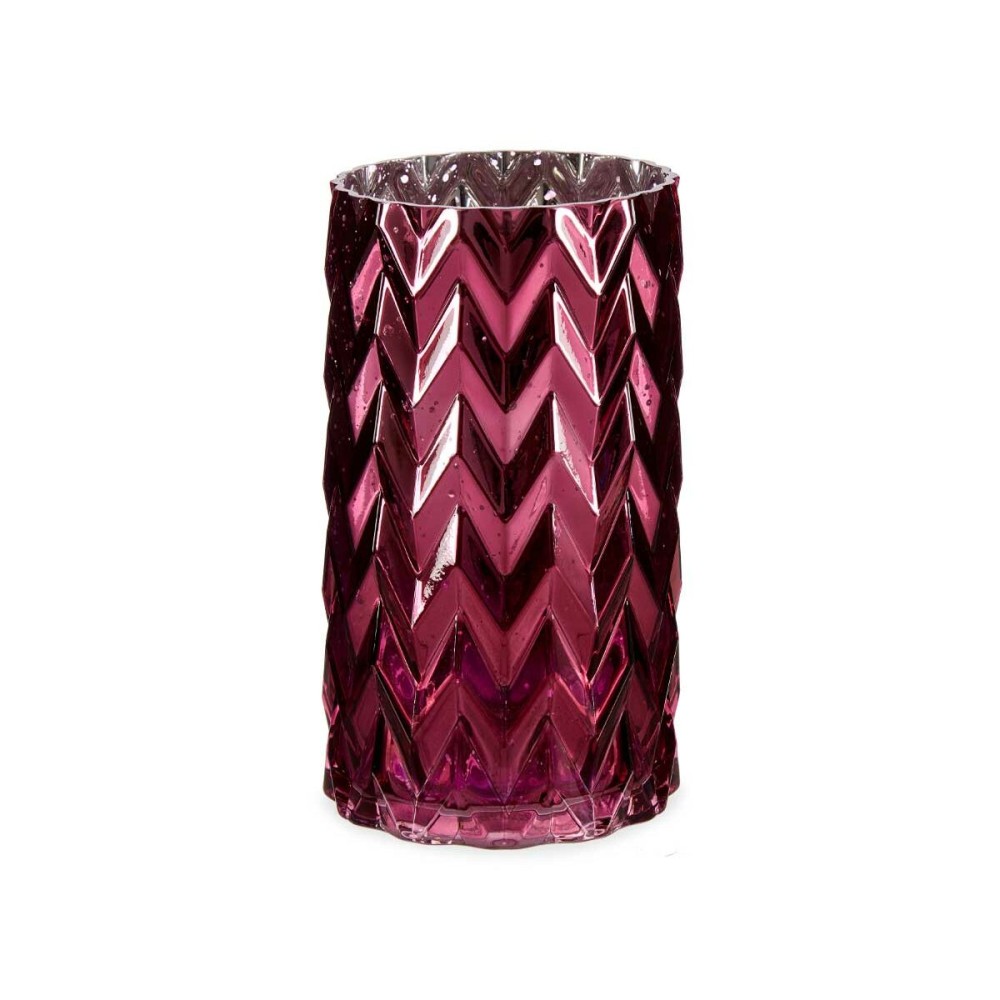 Vase Gift Decor V1220MMS-5 V1220MMS-5 Rosa Kristall Stachel Schnitzerei 11,3 x 19,5 x 11,3 cm (6 Stück)