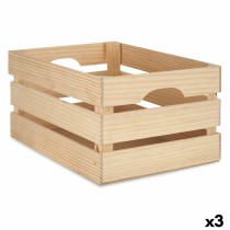 Decorative box Gift Decor CXMAFM CXMAFM Natural Pinewood Pine (3 Units)