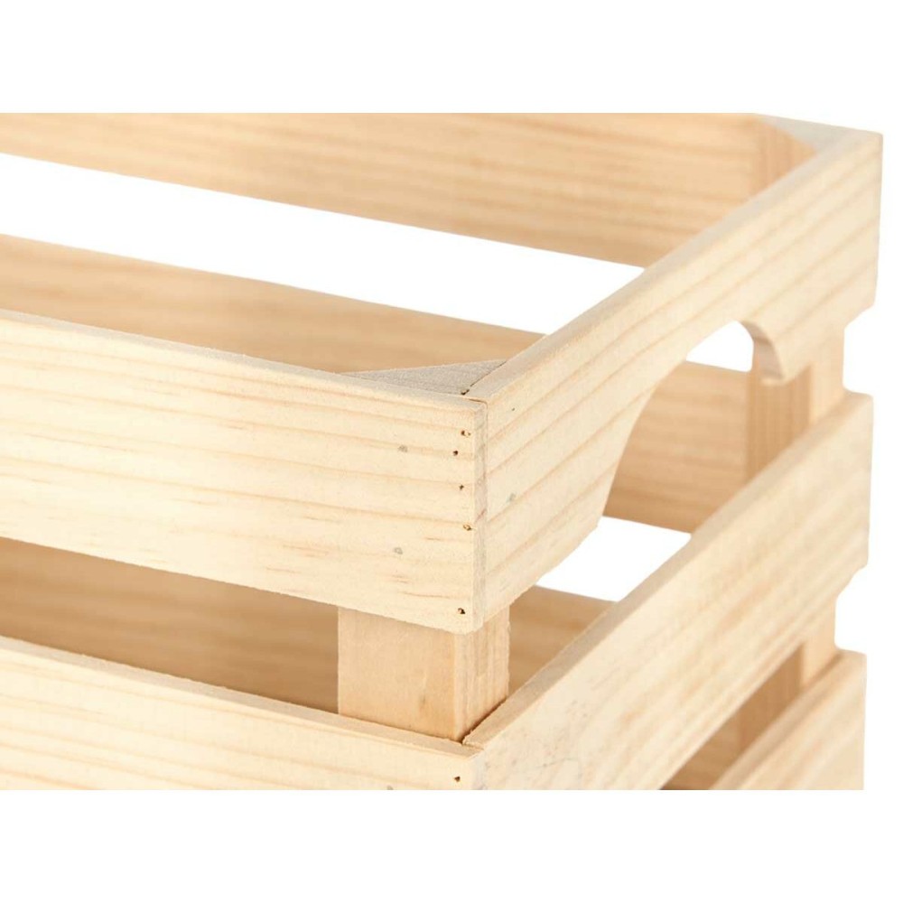 Decorative box Gift Decor CXMAFM CXMAFM Natural Pinewood Pine (3 Units)